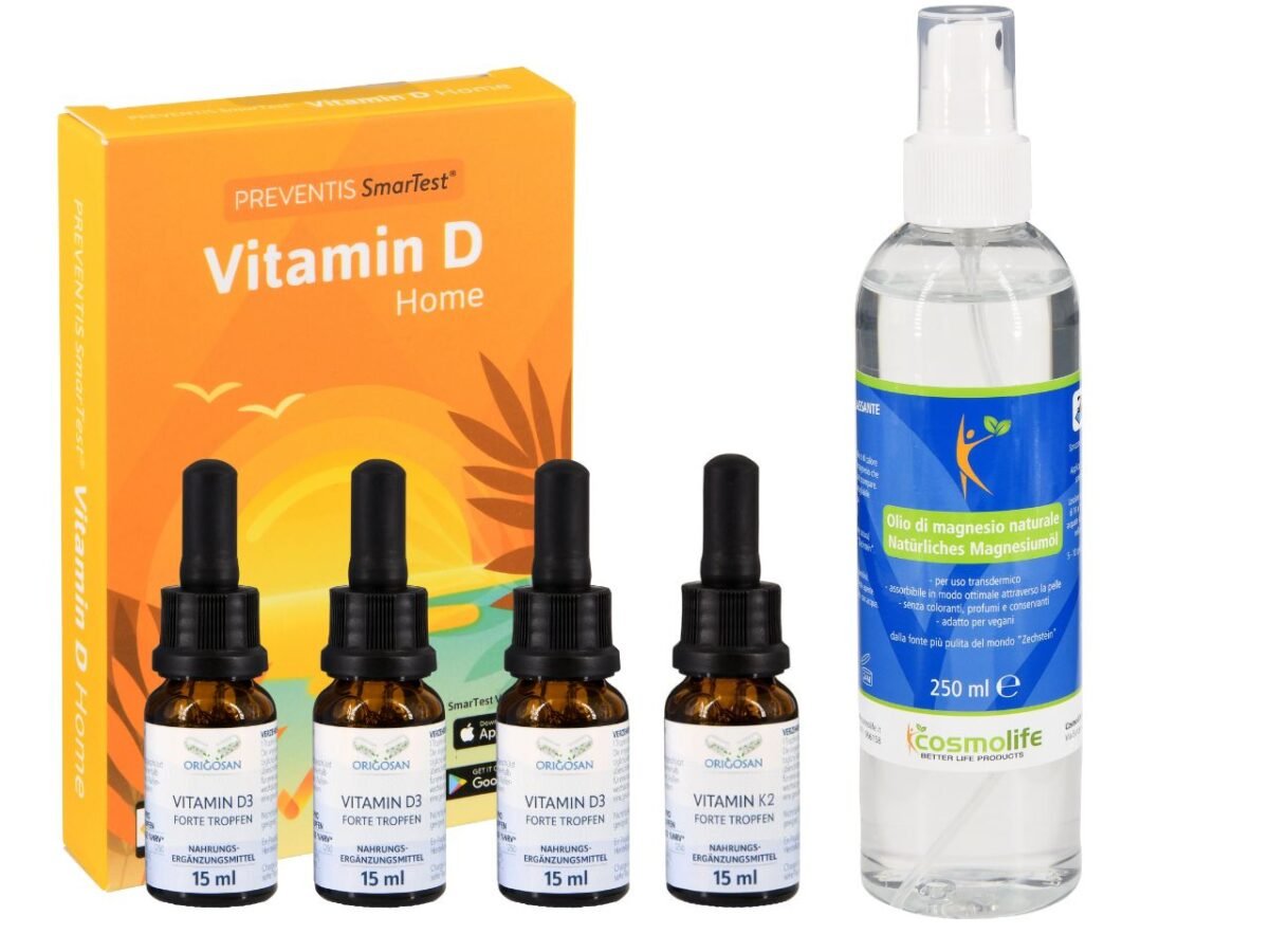 Set completo muscoli e ossa PLUS con integratori e test vitamina D