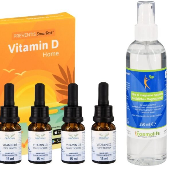 Set completo muscoli e ossa PLUS con integratori e test vitamina D